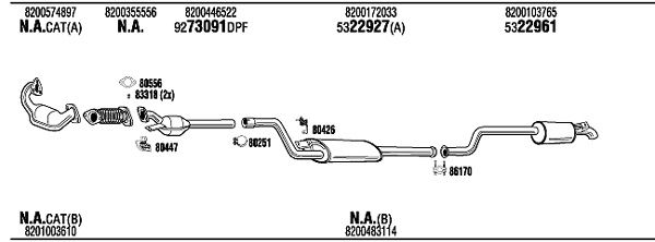 Układ wydechowy WALKER REK022488B