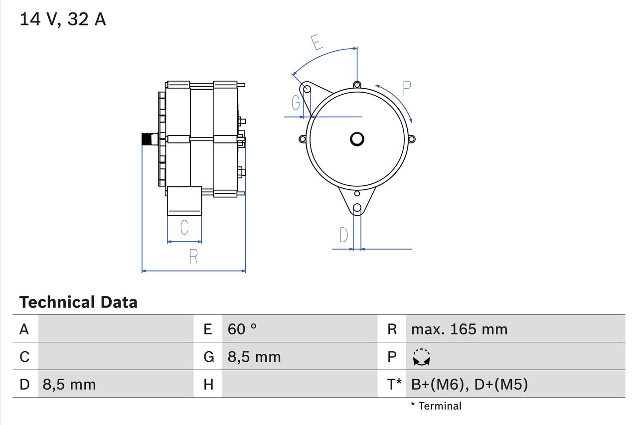 Alternátor BOSCH 0 986 030 130