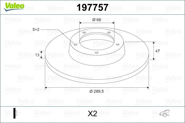 Tarcza hamulcowa VALEO 197757