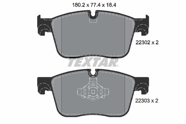 Sada brzdových platničiek kotúčovej brzdy TEXTAR 2230201
