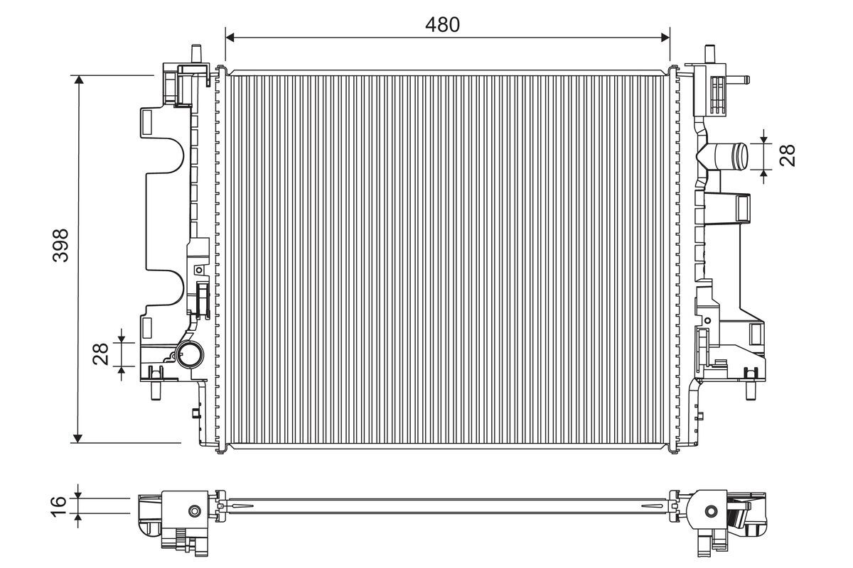 Radiator, racire motor VALEO 701194