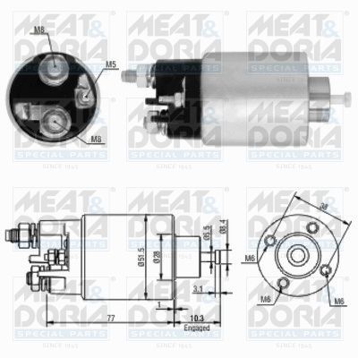Włącznik elektromagnetyczny, rozrusznik MEAT & DORIA 46058