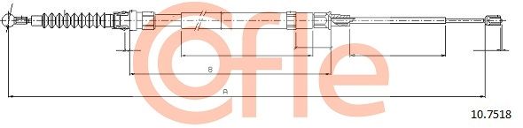 Cięgło, hamulec postojowy COFLE 10.7518