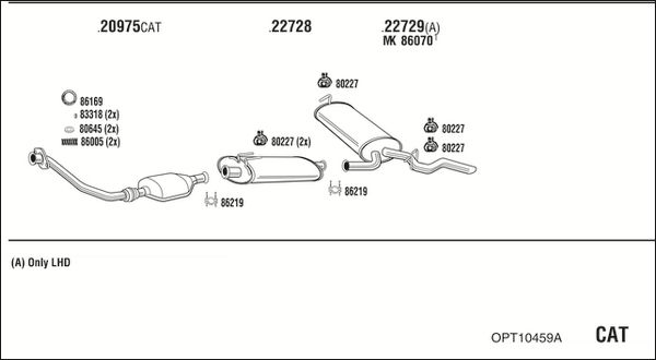 Układ wydechowy WALKER OPT10459A