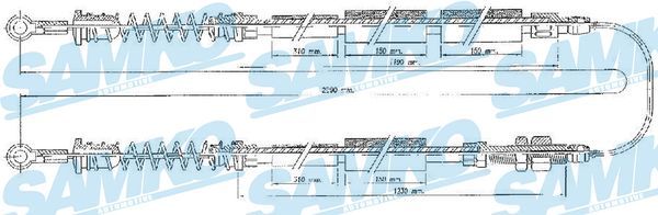 Cięgło, hamulec postojowy SAMKO C0090B