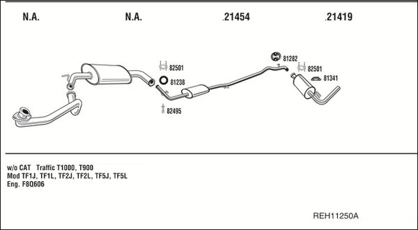 Układ wydechowy WALKER REH11250A