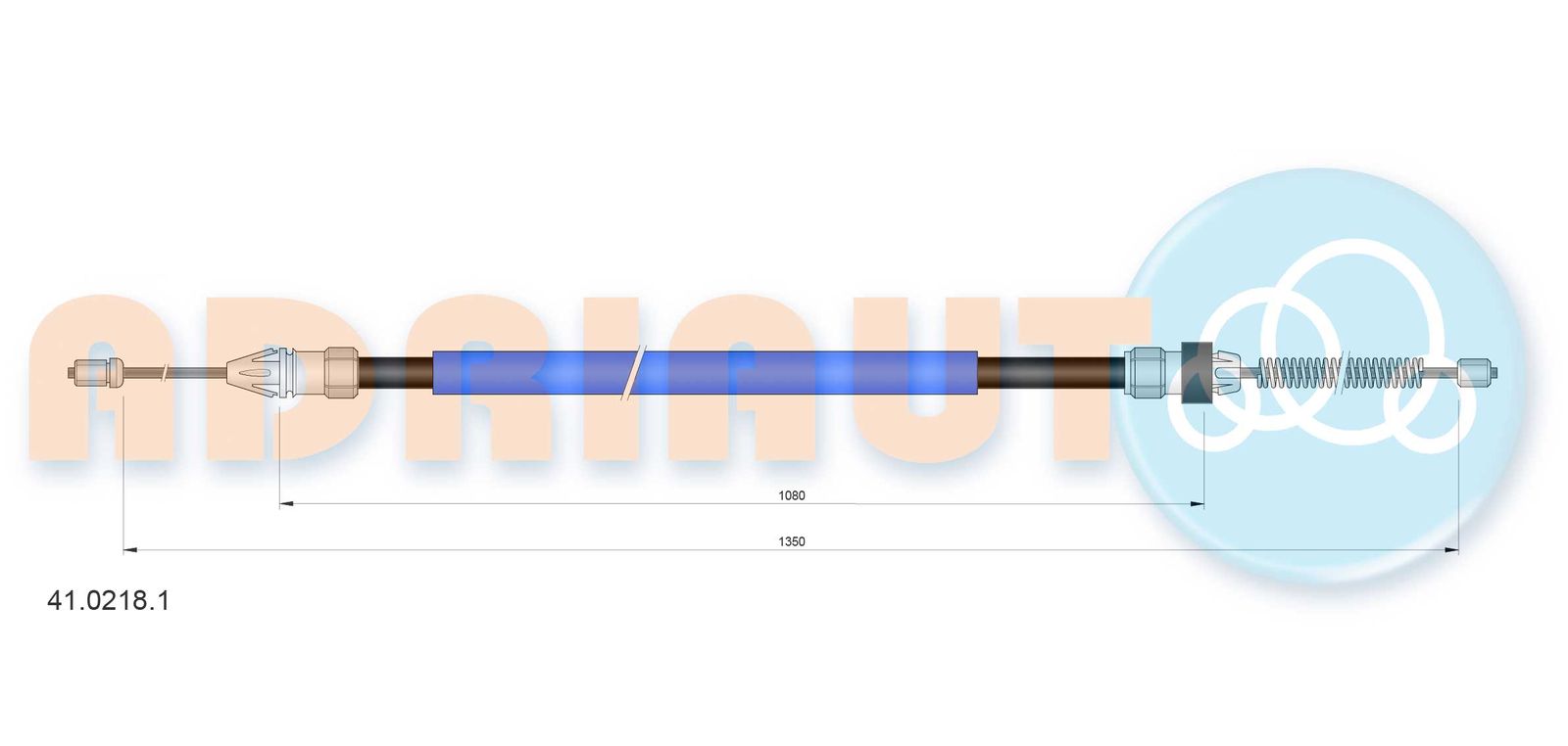 Cablu, frana de parcare ADRIAUTO 41.0218.1