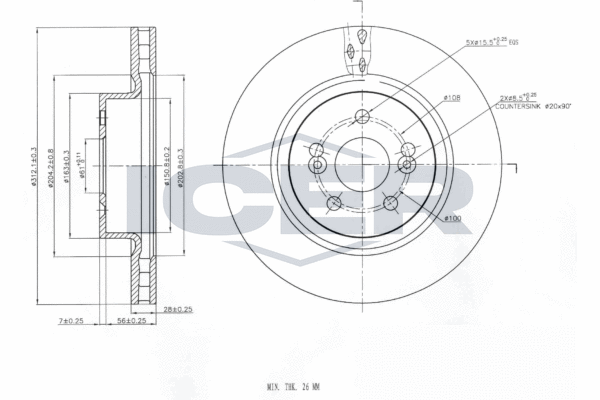 Tarcza hamulcowa ICER 78BD6573-2