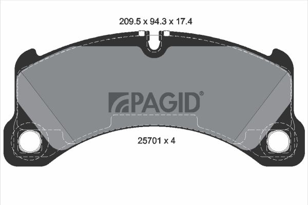 Zestaw klocków hamulcowych, hamulce tarczowe PAGID T2342N
