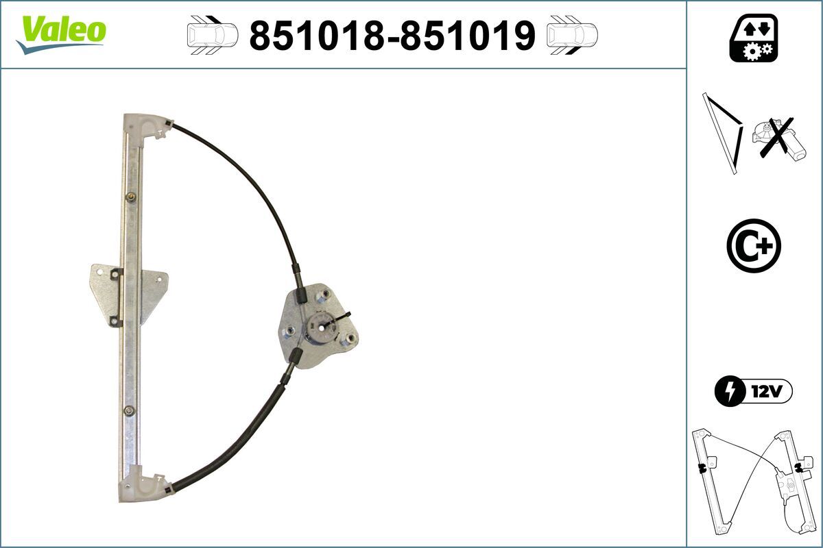 Mecanism actionare geam VALEO 851018