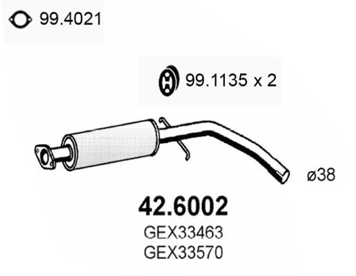 Tłumik środkowy ASSO 42.6002