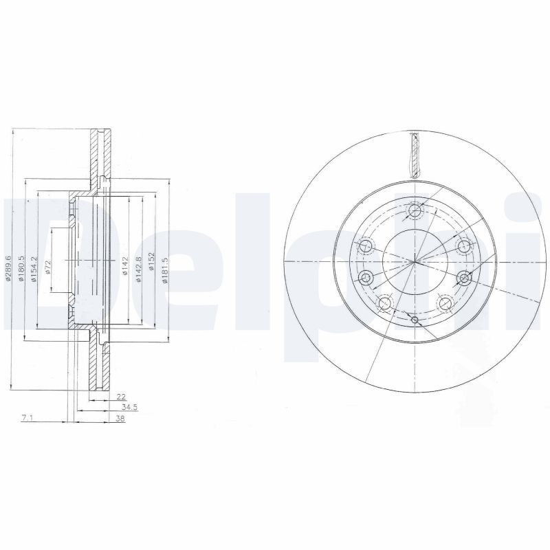 Brzdový kotouč DELPHI BG4141