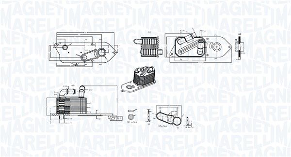 Chłodnica oleju, olej silnikowy MAGNETI MARELLI 350300006800
