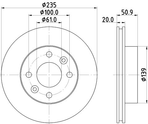 Tarcza hamulcowa MINTEX MDC2325