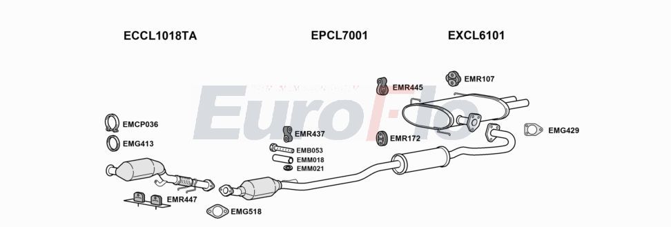 Układ wydechowy EUROFLO CLOUT20D3001E