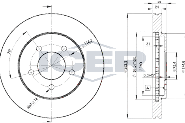 Tarcza hamulcowa ICER 78BD5347-2