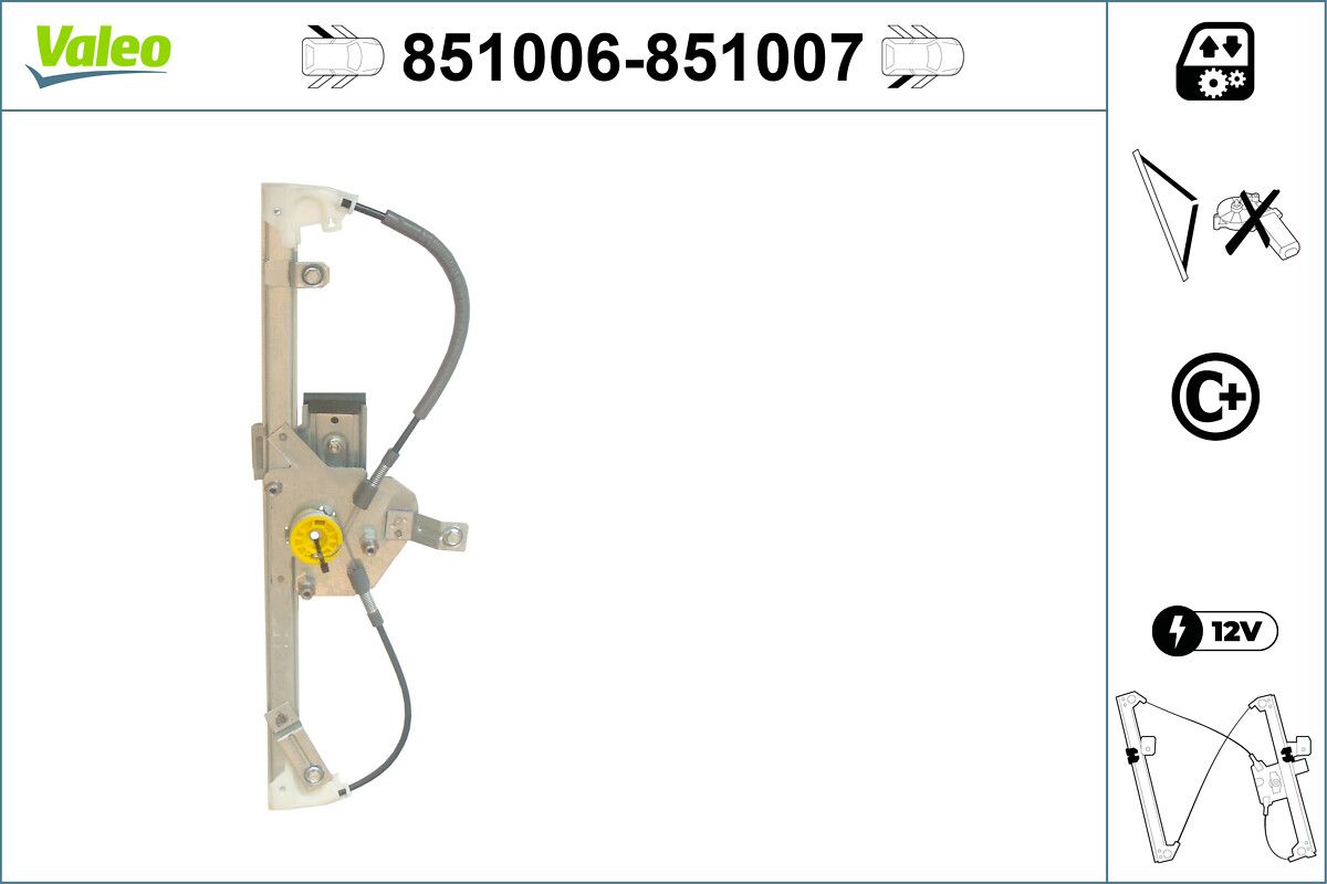 Mecanism actionare geam VALEO 851007