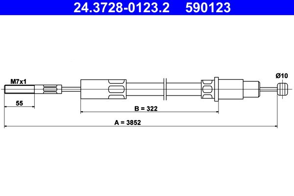 Cablu ambreiaj ATE 24.3728-0123.2