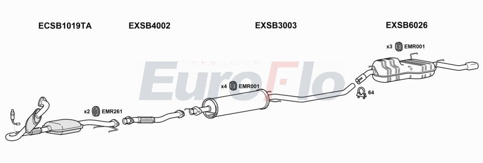 Układ wydechowy EUROFLO SB95232011B