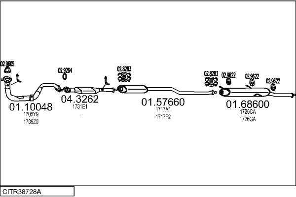 Układ wydechowy MTS CITR38728A059866