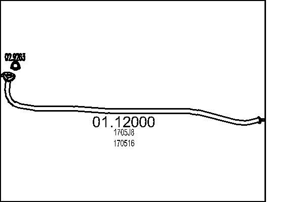 Levně Výfuková trubka MTS 01.12000