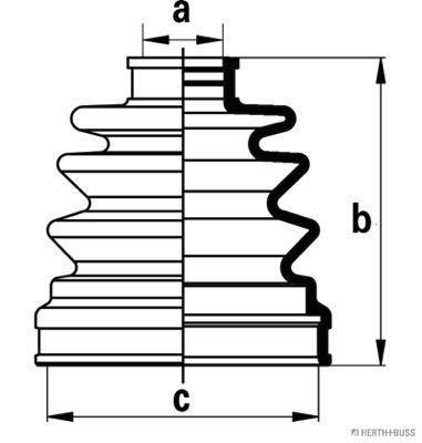 Ansamblu burduf, articulatie planetara HERTH+BUSS JAKOPARTS J2881017