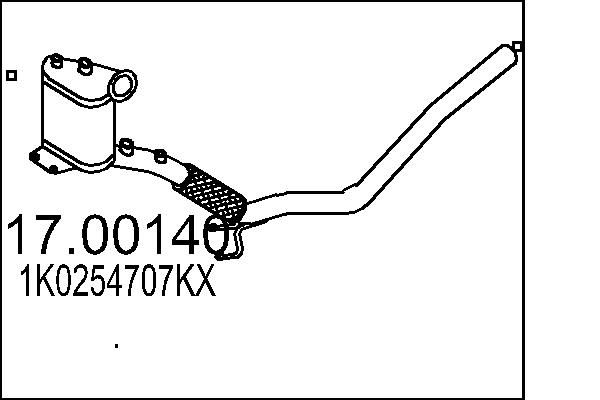 Filtr sadzy / filtr cząstek stałych, układ wydechowy MTS 1K0254707KX