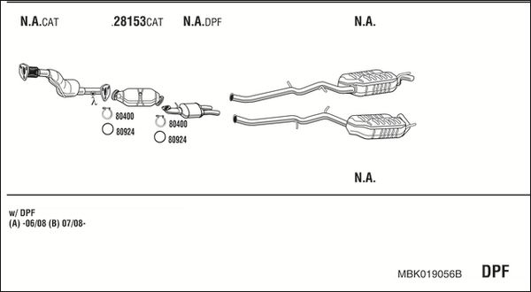 Układ wydechowy WALKER MBK019056B
