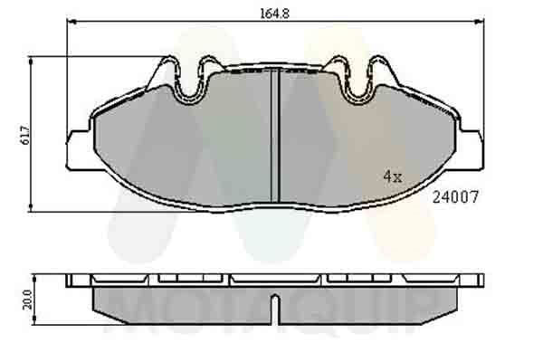 set placute frana,frana disc MOTAQUIP LVXL1269