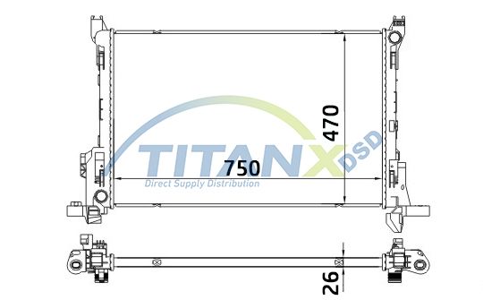 Radiator, racire motor TITANX RD359002