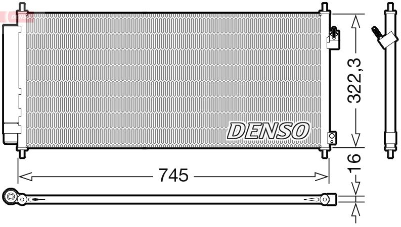 Kondenzátor klimatizácie DENSO DCN40026
