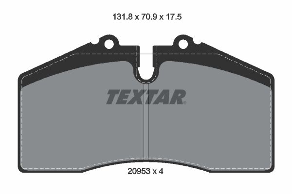 Sada brzdových platničiek kotúčovej brzdy TEXTAR 2095302