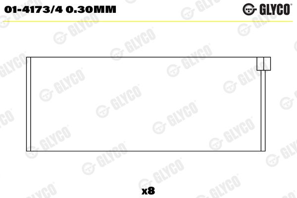 Ojničné lożisko GLYCO 01-4173/4 0.30mm