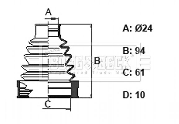 Zestaw osłon, wał napędowy BORG & BECK BCB6351