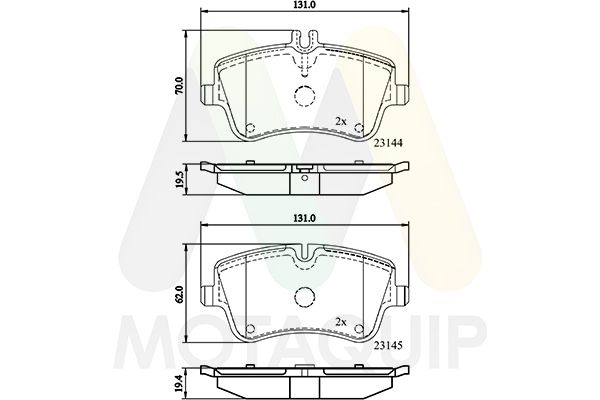 set placute frana,frana disc MOTAQUIP LVXL1076