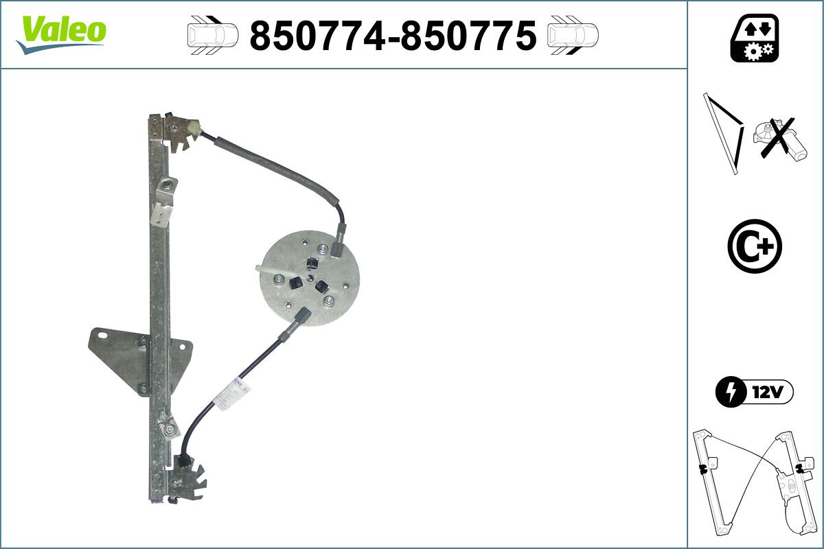 Mecanism actionare geam VALEO 850775