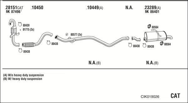 Układ wydechowy WALKER CIK019026
