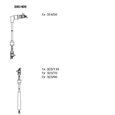 Zestaw przewodów zapłonowych BREMI 300/409