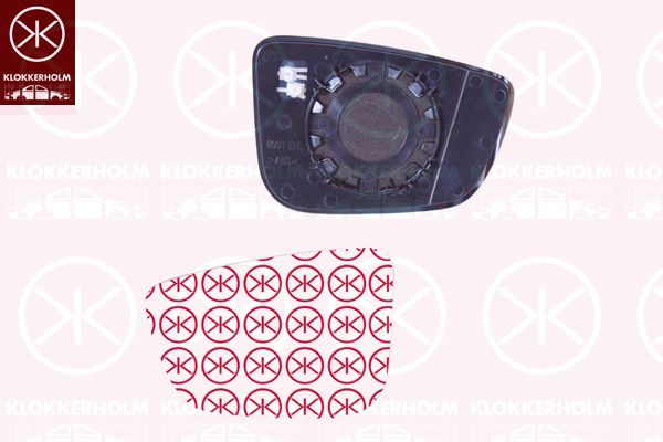 Szkło lusterka, lusterko zewnętrzne KLOKKERHOLM 00681061