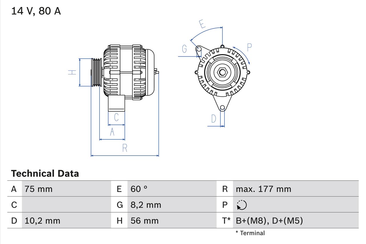 Alternátor BOSCH 0 986 038 771