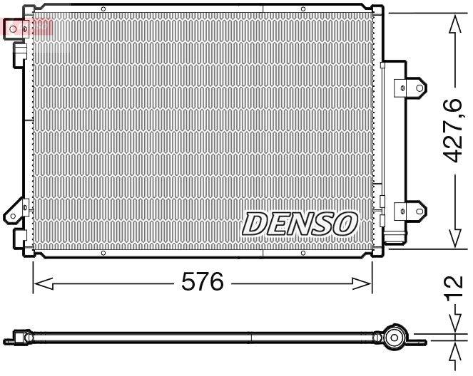Kondenzátor, klimatizace DENSO DCN47008
