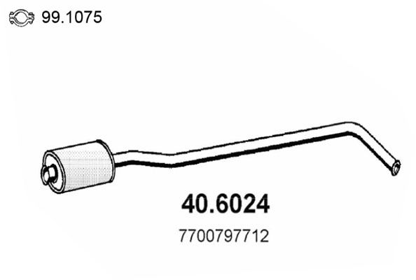 Tłumik środkowy ASSO 40.6024