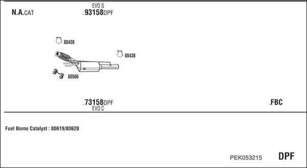 Układ wydechowy WALKER PEK053215