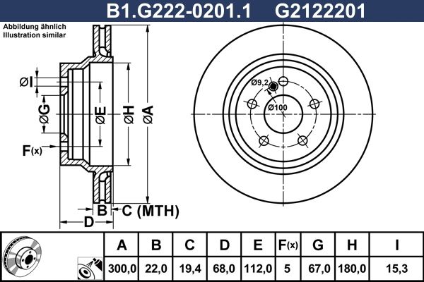Tarcza hamulcowa GALFER B1.G222-0201.1