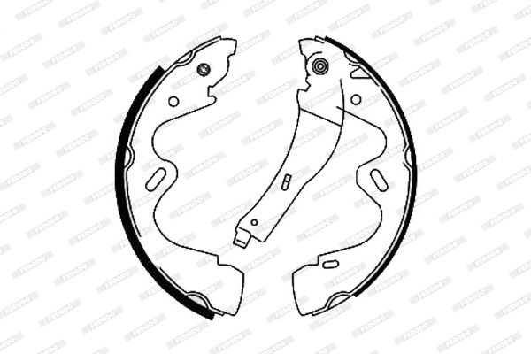 Zestaw szczęk hamulcowych FERODO FSB692