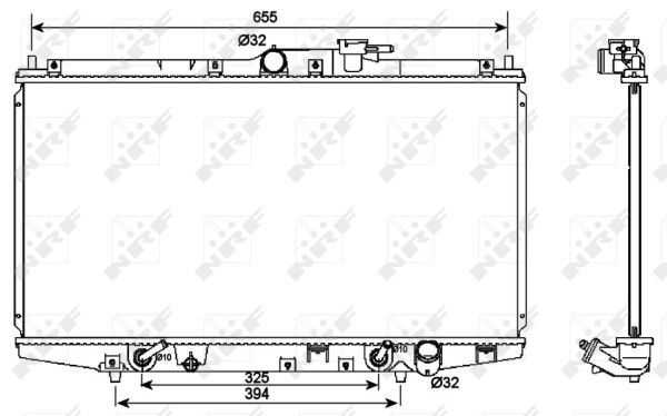Levně Chladič, chlazení motoru NRF 53087
