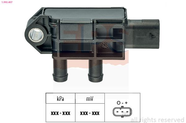 Czujnik, ciśnienie spalin EPS 1.993.407