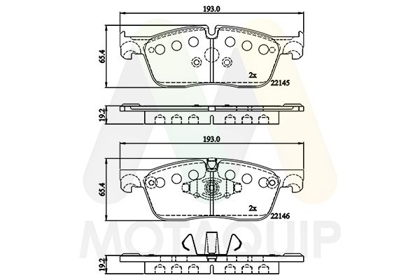 set placute frana,frana disc MOTAQUIP LVXL1849