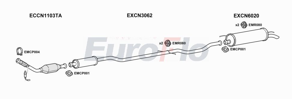 Układ wydechowy EUROFLO CNC5203001C