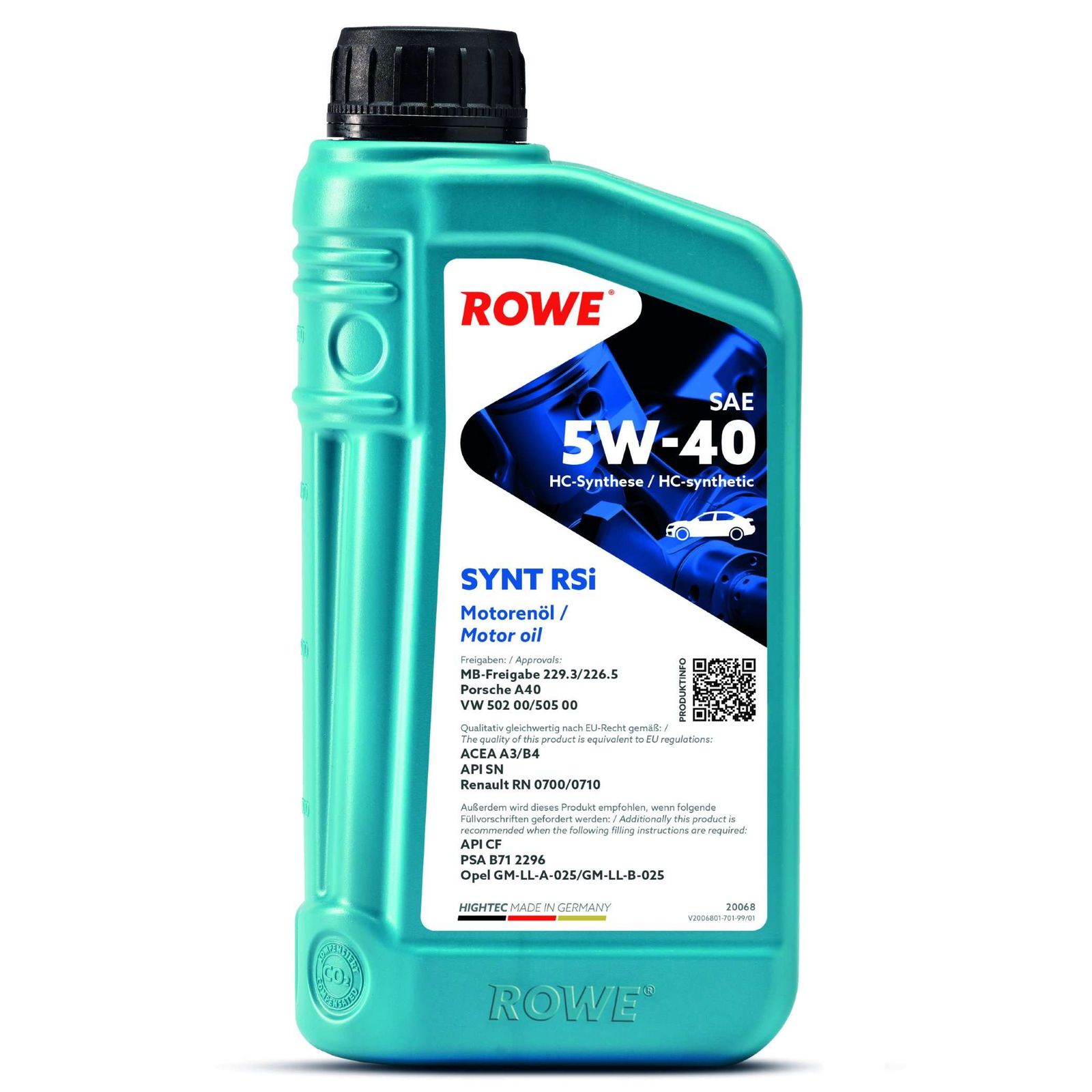 ulei de motor ROWE HIGHTEC SYNT RSi SAE 5W-40 20068-0010-99